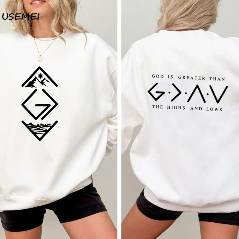 God Is Greater Than the Highs & Lows Christian Crew Neck