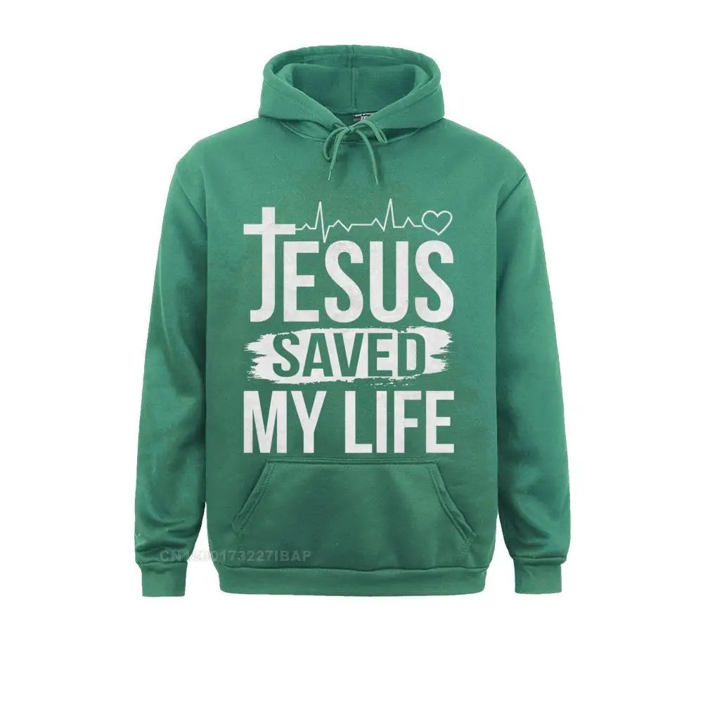 Jesus Saved My Life Christian Premium Hoodie