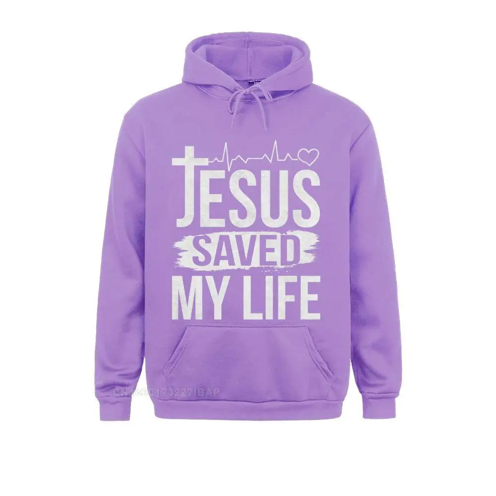 Jesus Saved My Life Christian Premium Hoodie