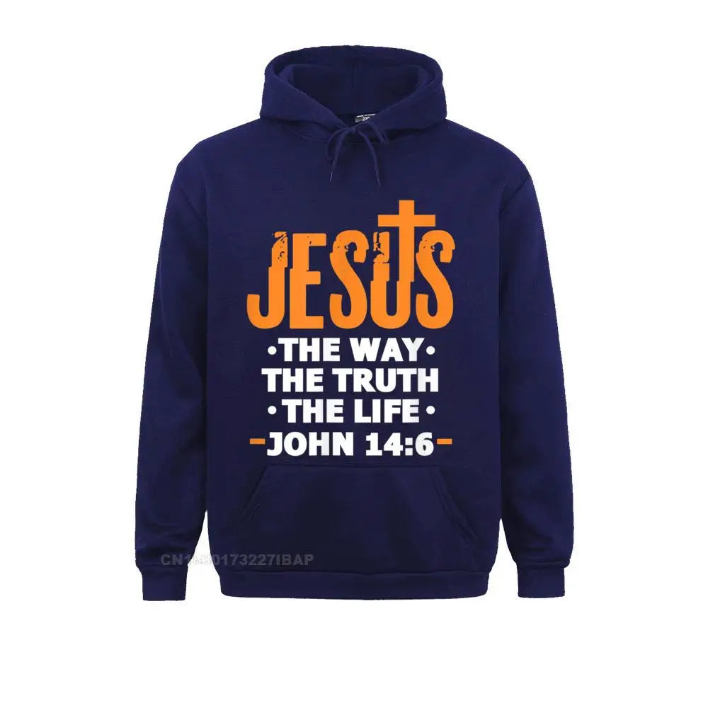 Jesus the Way the Truth the Life John 14:6 Christian Bible Verse Hoodie