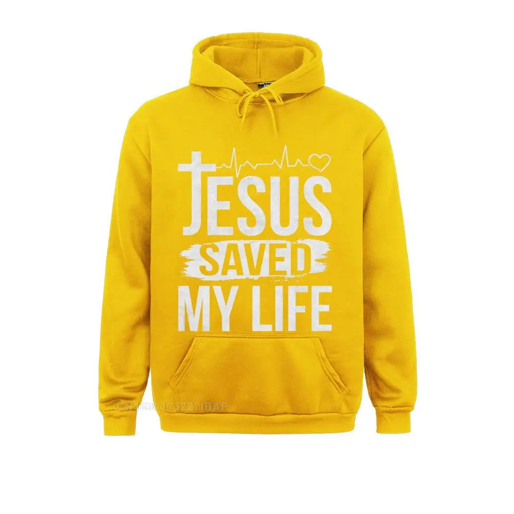 Jesus Saved My Life Christian Premium Hoodie