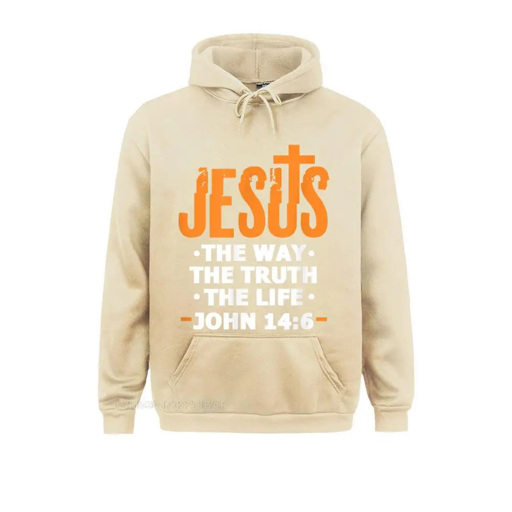 Jesus the Way the Truth the Life John 14:6 Christian Bible Verse Hoodie