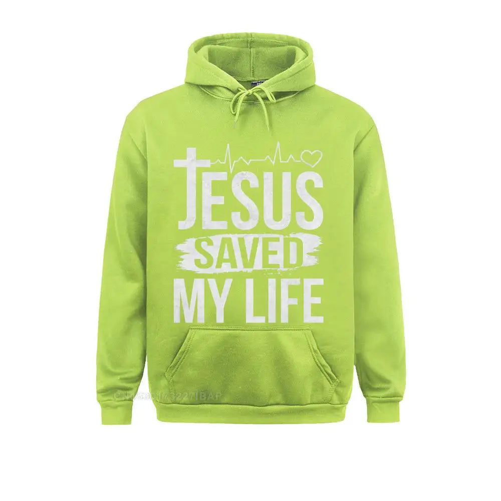 Jesus Saved My Life Christian Premium Hoodie