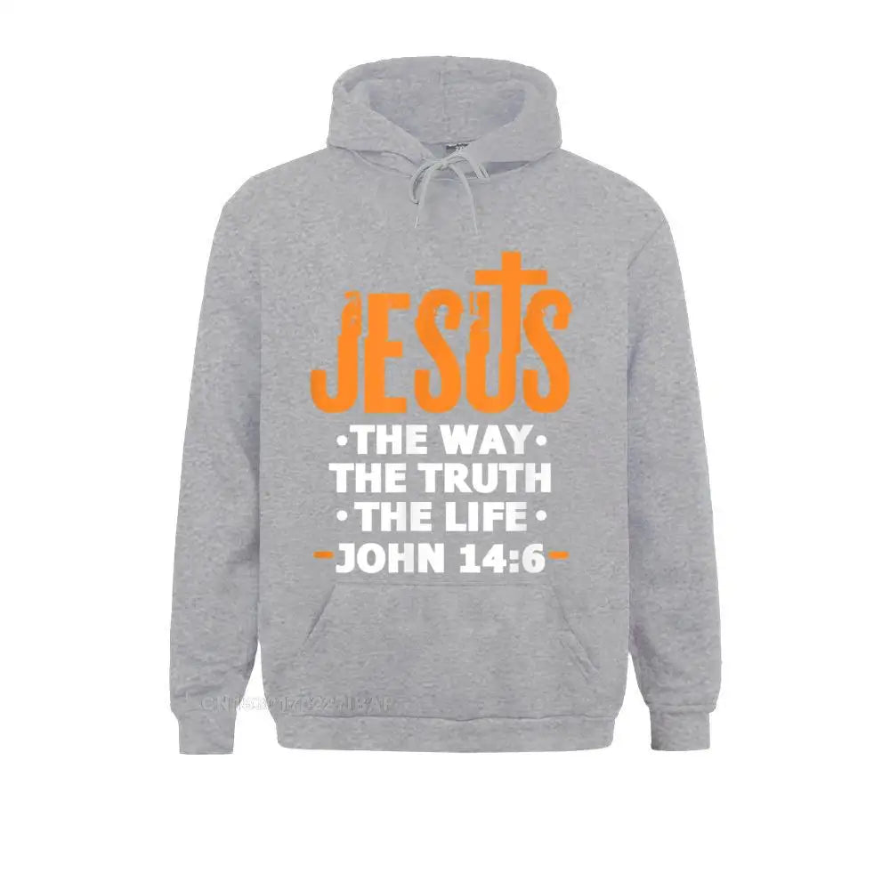 Jesus the Way the Truth the Life John 14:6 Christian Bible Verse Hoodie