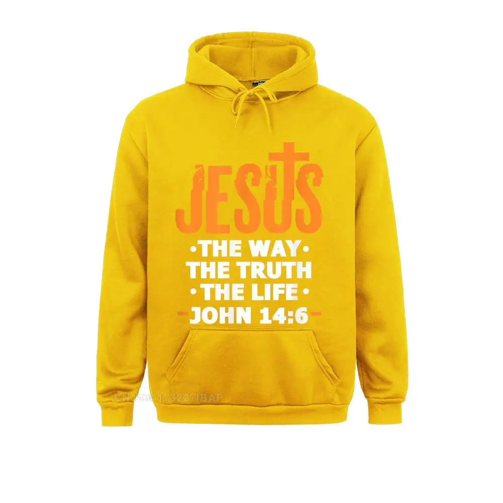 Jesus the Way the Truth the Life John 14:6 Christian Bible Verse Hoodie