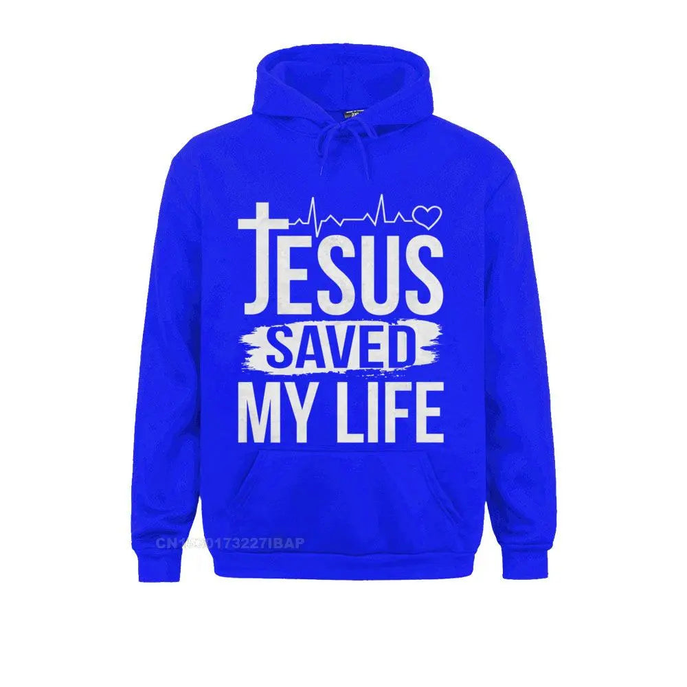 Jesus Saved My Life Christian Premium Hoodie