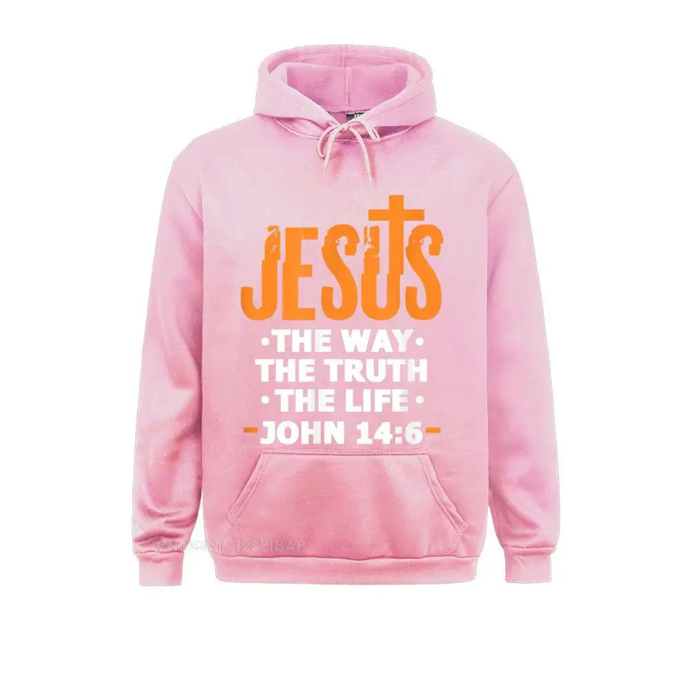 Jesus the Way the Truth the Life John 14:6 Christian Bible Verse Hoodie