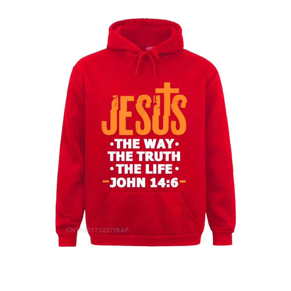 Jesus the Way the Truth the Life John 14:6 Christian Bible Verse Hoodie