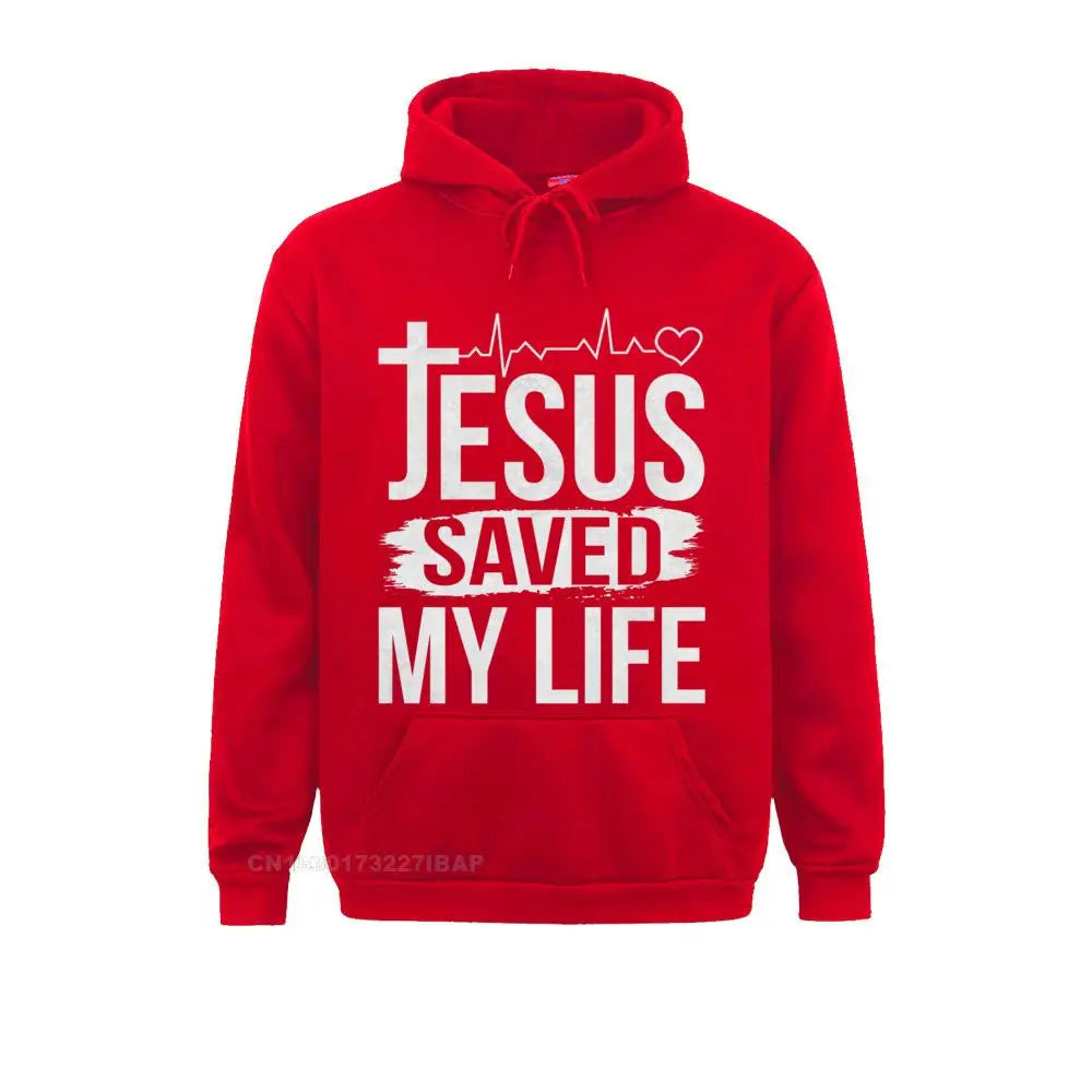 Jesus Saved My Life Christian Premium Hoodie