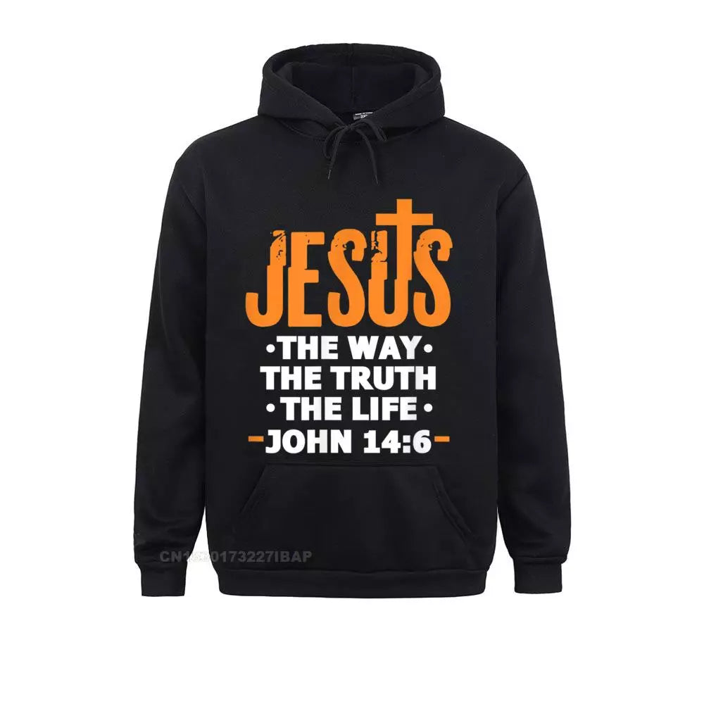 Jesus the Way the Truth the Life John 14:6 Christian Bible Verse Hoodie