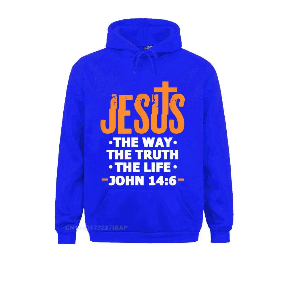 Jesus the Way the Truth the Life John 14:6 Christian Bible Verse Hoodie