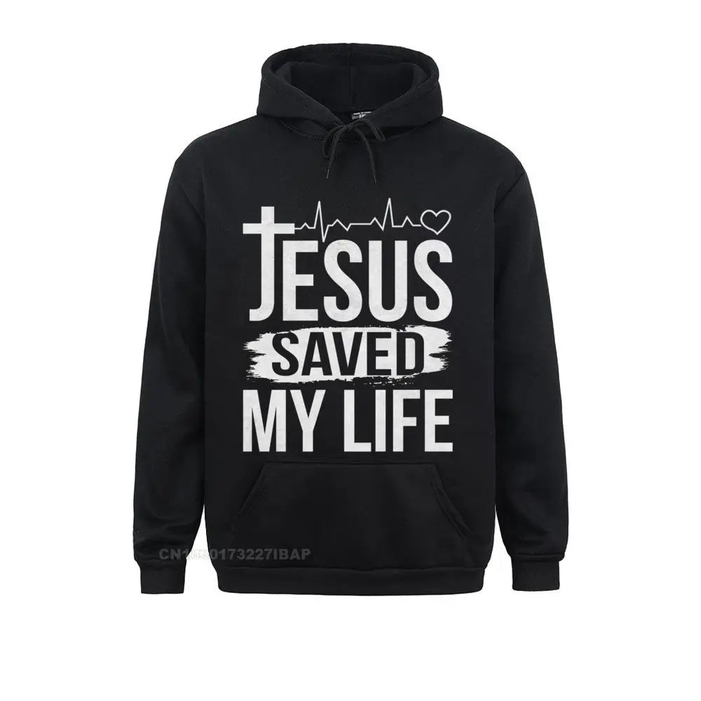 Jesus Saved My Life Christian Premium Hoodie