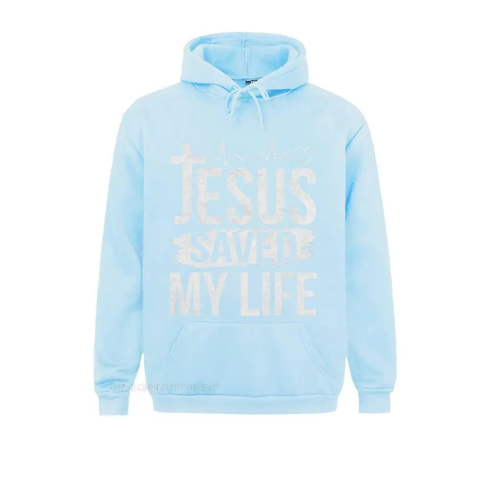 Jesus Saved My Life Christian Premium Hoodie