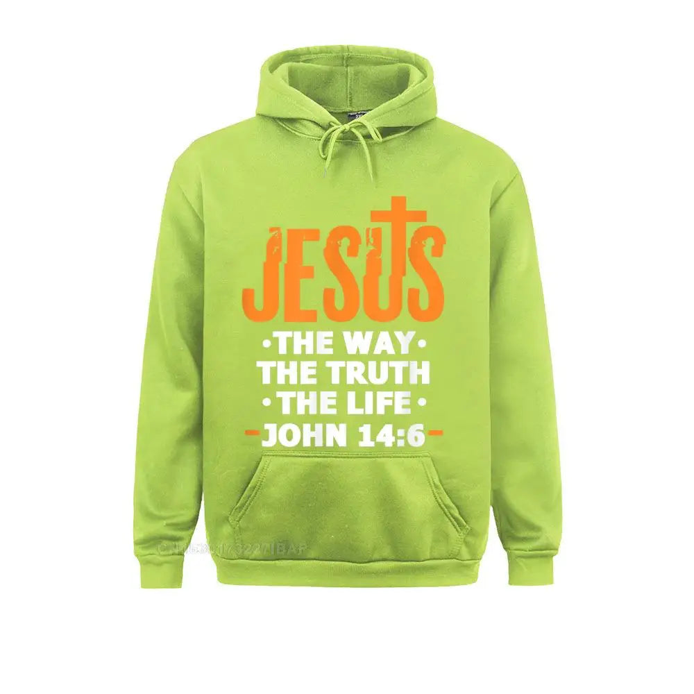 Jesus the Way the Truth the Life John 14:6 Christian Bible Verse Hoodie