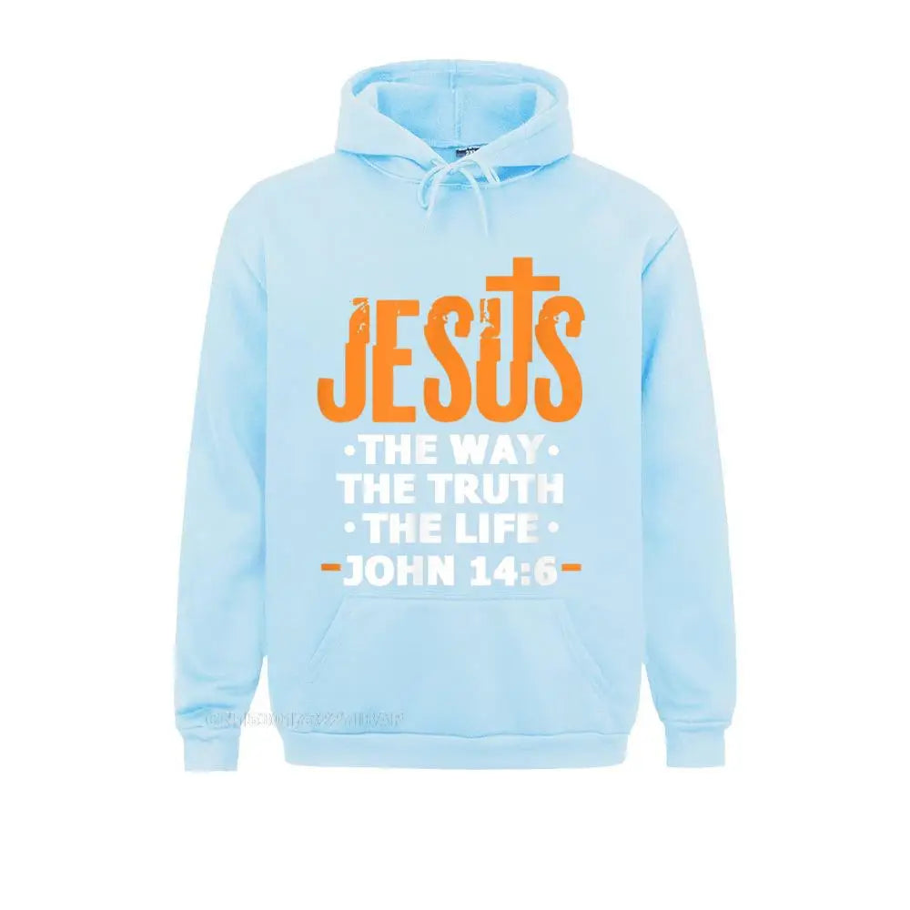 Jesus the Way the Truth the Life John 14:6 Christian Bible Verse Hoodie