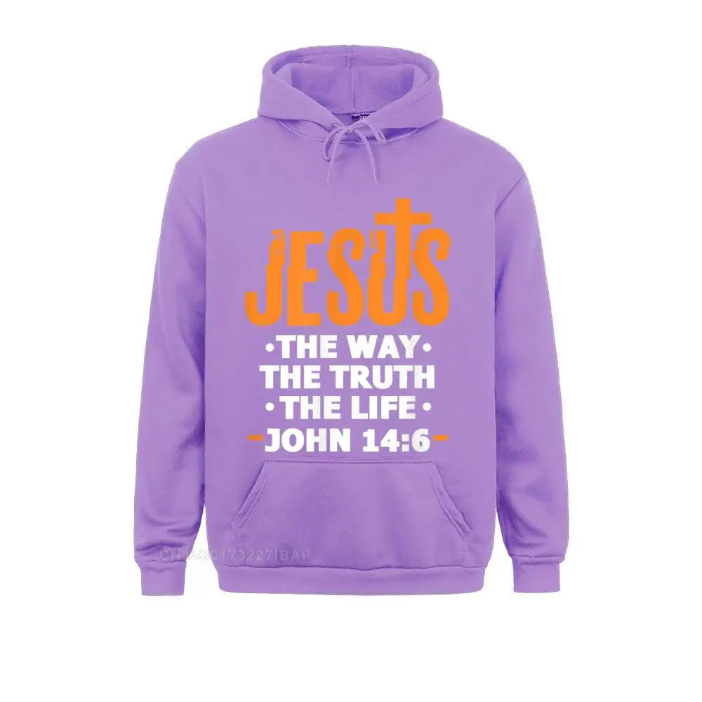 Jesus the Way the Truth the Life John 14:6 Christian Bible Verse Hoodie